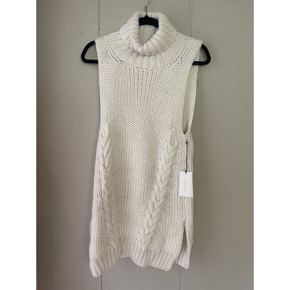 NWT Eleven Six Chunky Oversized Turtleneck Alpaca Wool Cable TAYLR TUNIC XS/S - Picture 7 of 11